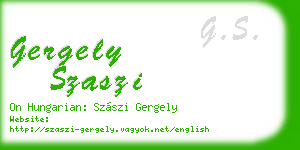gergely szaszi business card