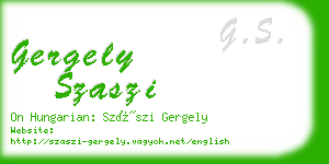 gergely szaszi business card